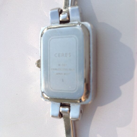 Ceres Ladies Watch Art Deco Tank Pave Crystal Bling main image 7